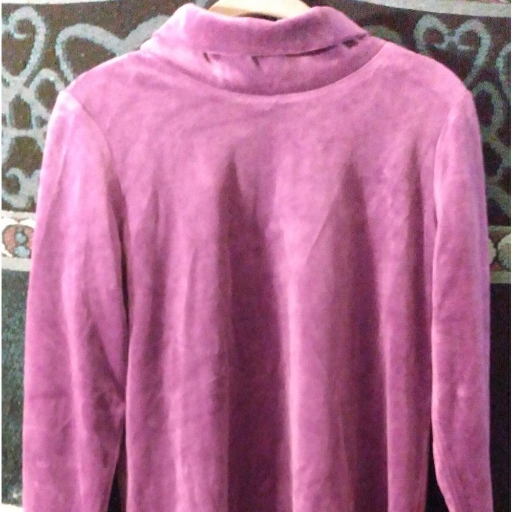 Appleseed's purple suade turtleneck SIZE Petite (PS)